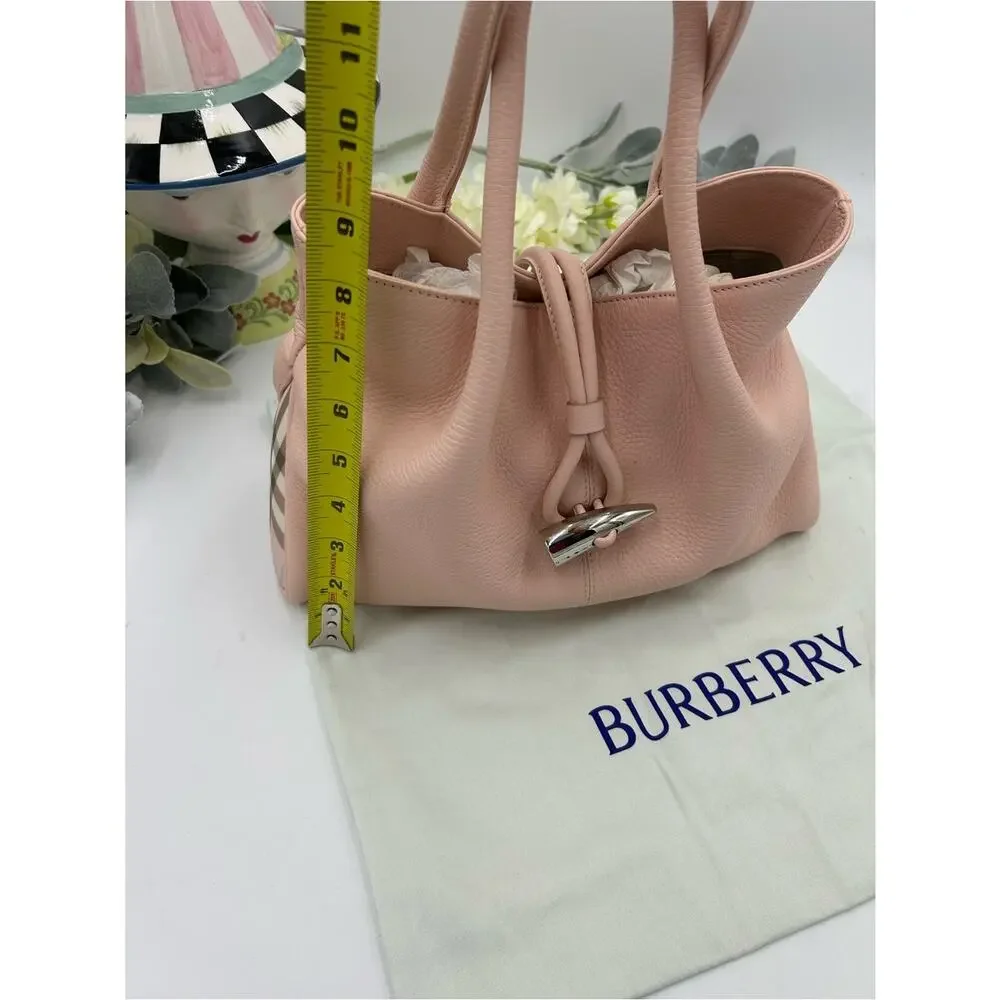 Women's Burberry London calfskin leather loop tote bag pristine